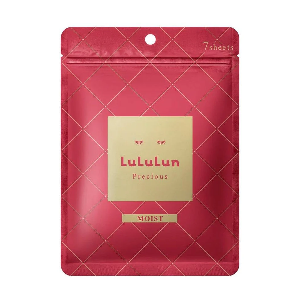 Lululun Precious Red Moisturizing Face Mask 7 Sheets (107ml)